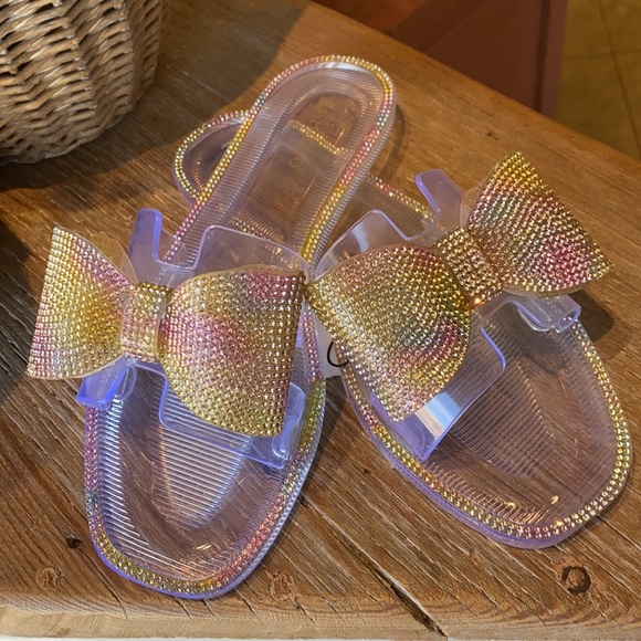 Rhinestone jelly slides, by Bamboo - Picture 2 of 2